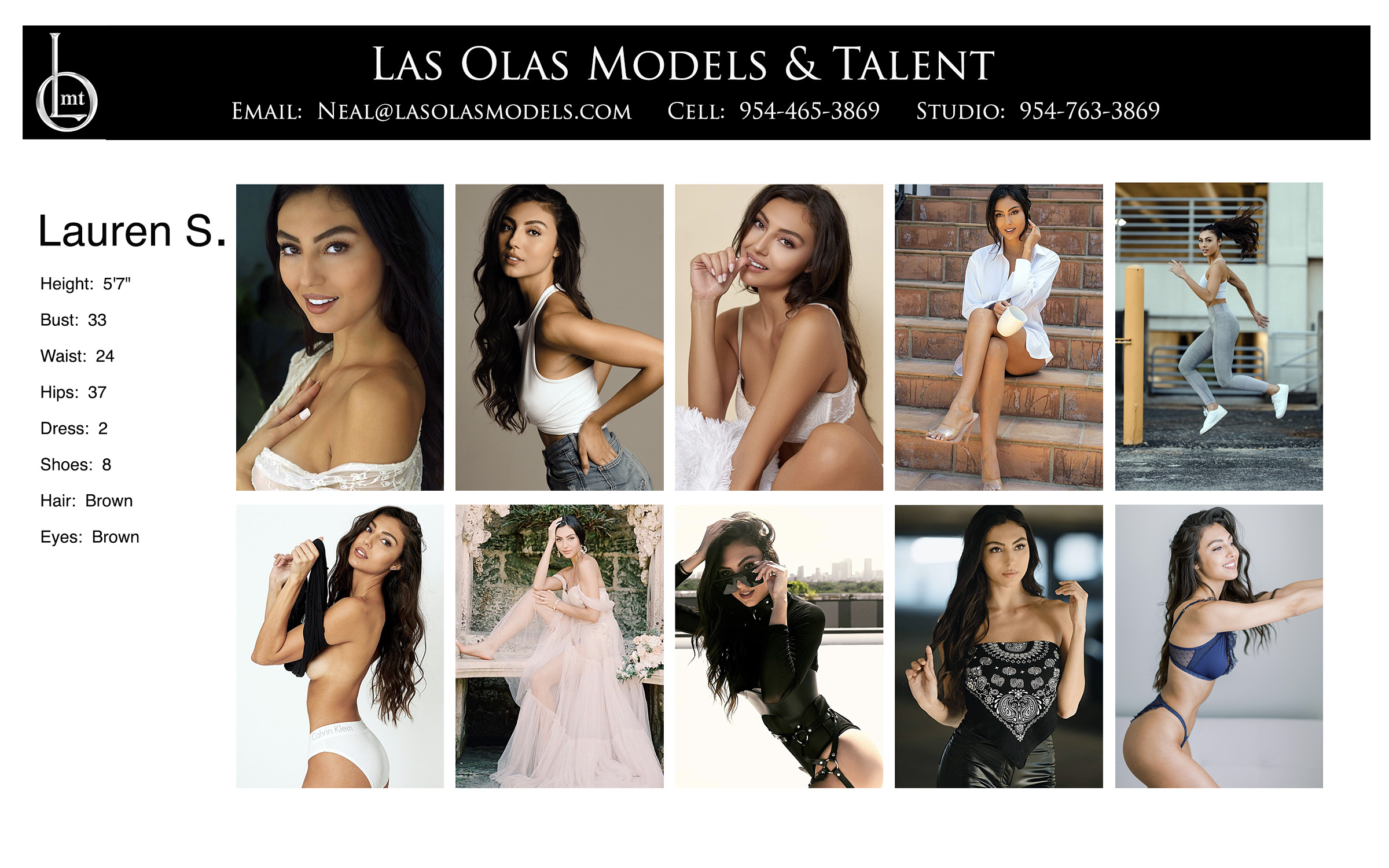 Models Fort Lauderdale Miami South Florida - Print Video Commercial Catalog - Las Olas Models & Talent - Lauren S Comp